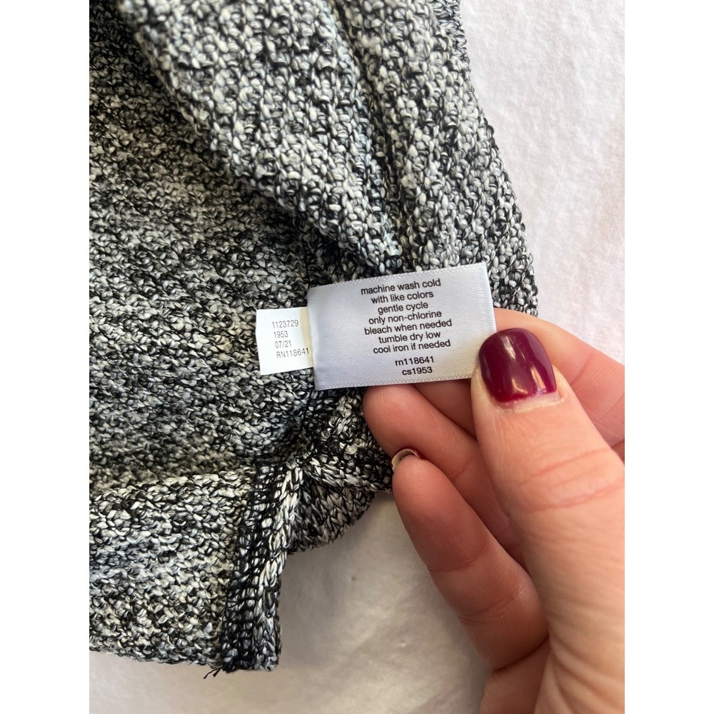 Lane Bryant Cowl Neck Boucle Sweatshirt Womens sz 14/16 Black White Cozy Casual - Picture 9 of 13